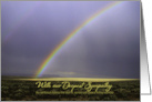 With Our Deepest Sympathy Brilliant Rainbow in a Stormy Desert Sky card
