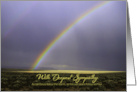 With Deepest Sympathy Brilliant Rainbow in Stormy Sky over Desert card