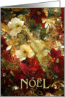 Noel, Christmas for music lover, elegant tree with golden violin card