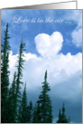 Engagement Congratulations, Heart-shaped Cloud In The Sky card