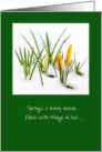 Crocuses in Snow, Humorous Goodbye to Winter and Hello to Mud card