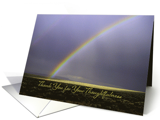 Thank You for Thoughtfulness Brilliant Rainbow in Stormy... (1686800)