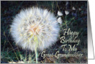 Happy Birthday Great-Grandmother With Dandelion Puff card