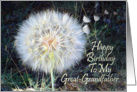 Happy Birthday Great-Grandfather With Dandelion Puff card