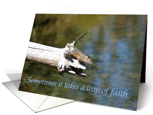 Follow Your Dream, Chipmunk On Log Over Stream card (714143)
