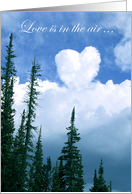 Engagement Congratulations, Heart-shaped Cloud In The Sky card