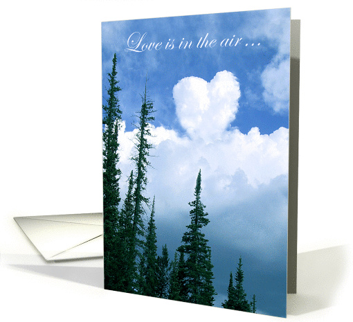 Engagement Party Invitation With Heart-Shaped Cloud card (75903)