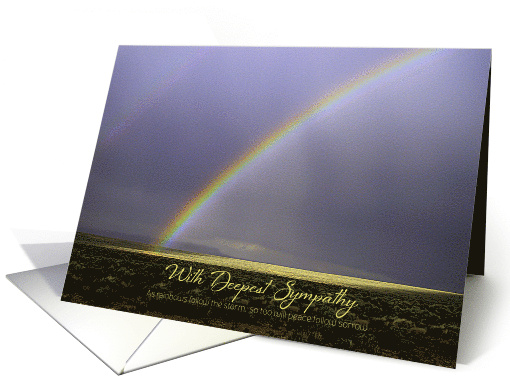 Deepest Sympathy with Brilliant Rainbow in Dark Sky over... (79925)