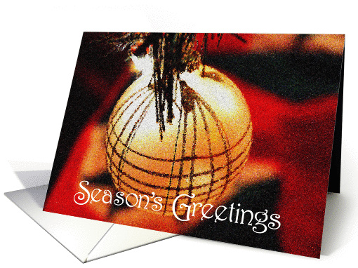 Season's Greetings, Antique Christmas Ornament card (848207)