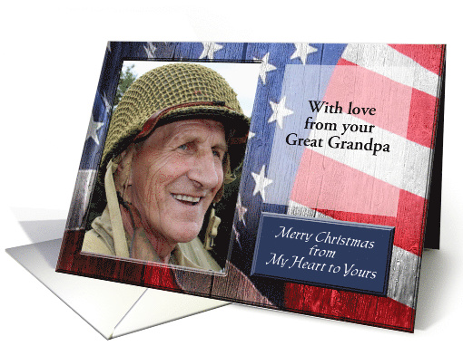Patriotic Christmas My Heart to Yours, Photo Card, Flag,... (872456)
