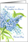 Happy Nurses Day Daughter-in-Law Blue Lilacs card