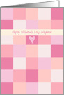 Happy Valentine’s Day Neighbor Pink Squares card
