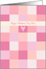 Happy Valentine’s Day Boss Pink Squares card