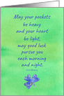 Happy St. Patrick’s Day Brother Clover Irish Blessing card