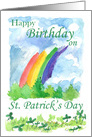 Happy Birthday on St. Patrick’s Day Rainbow card