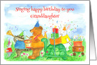 Singing Happy Birthday To You Granddaughter Animal Parade card