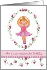 For A Sweet Niece On Her Birthday Ballerina card