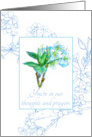 You’re in our Thoughts and Prayers Sympathy card