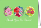 Thank you So Much Watercolor Flowers Red Roses card