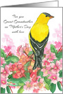 For You Great Grandmother On Mother’s Day Goldfinch card