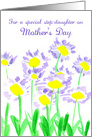 Happy Mother’s Day Step Daughter Yellow Purple Wildflowers card