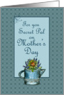 Happy Mother’s Day Secret Pal Flower Bouquet Watercolor Art card