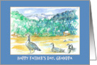 Happy Father’s Day Grandpa Geese Birds Mountains card
