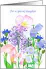 For A Special Daughter Watercolor Flower Bouquet card