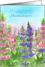 Thank You Friend Of My Heart Lupine Flower Garden card