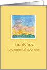 Thank You To A Special Sponsor Sunrise Yellow card