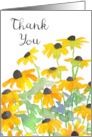 Thank You Black-Eyed Susan Yellow Flowers Blank card