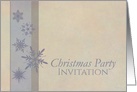 Christmas Party Invitation Lavender Snowflakes Beige Holiday card