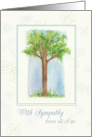 With Sympathy From All of Us Watercolor Botanical card