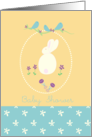 Baby Shower Invitation Rabbit Bluebird Yellow card