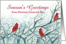 Merry Christmas Custom Card Cardinal Birds Winter Trees card