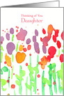 Thinking of You Daughter Watercolor Wildflower Dots card