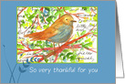 So Very Thankful For You Bird Collage Art card