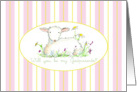 Will You Be My Godparents Invitation Lamb Art Drawing card