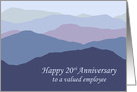 Happy 20th Anniversary Employee Business Mountains card