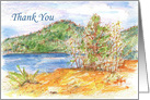 Thank You Lake Mountains Outdoor Landscape Blank card