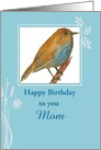 Happy Birthday Custom Name Card Bluebird Watercolor Painting card