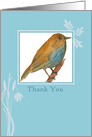 Bluebird Thank You Watercolor Blank card