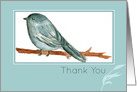 Thank You Chickadee Bird Watercolor Blank card