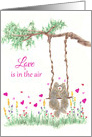 Happy Valentine’s Day Love is in the Air Squirrels card