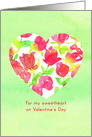 For My Sweetheart on Valentine’s Day Rosebuds card