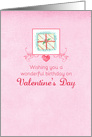 Happy Birthday on Valentine’s Day Candy card