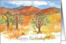 Happy Birthday Autumn Exploring Desert Landscape card