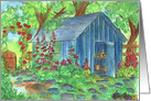 Thank You For Your Kindness Blue Garden Shed card