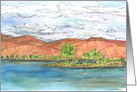 Mountain Lake Desert Mountains Blank card