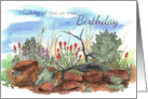 Happy Birthday Desert Wildflowers Indian Paintbrush card